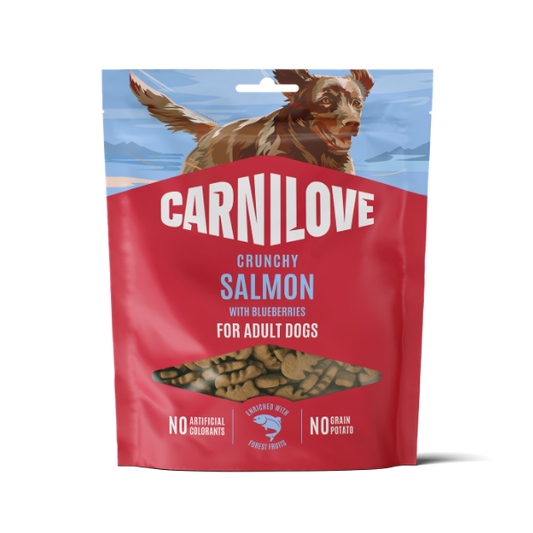 Carnilove Salmon with Blueberries Crunchy Snack Dog Treats 200g