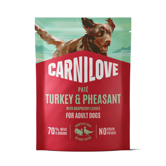 Carnilove Turkey & Pheasant with Raspberry Leaves Pate Dog Pouch 300g