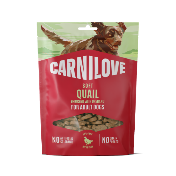 Carnilove Quail with Oregano Dog Soft Snack Treats 200g