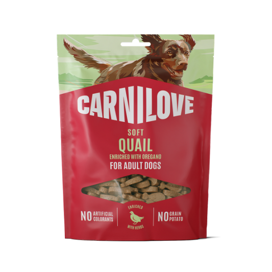 Carnilove Quail with Oregano Dog Soft Snack Treats 200g