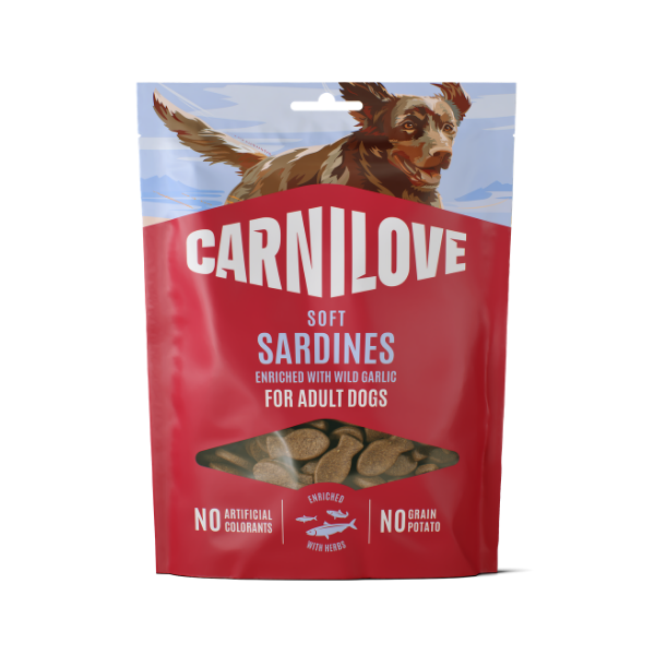 Carnilove Sardines with Wild Garlic Dog Soft Snack Treats 200g