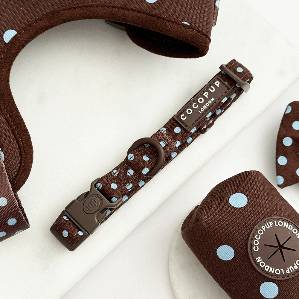 Cocopup London Biscotti Blue Dog Collar