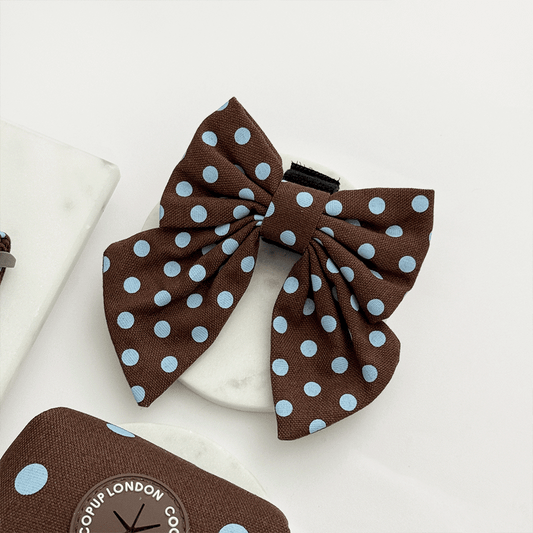 Cocopup London Biscotti Blue Sailor Bow Tie