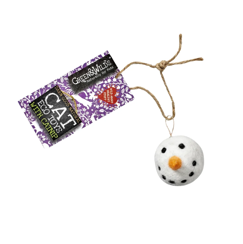 Green and Wild's Christmas Brrrian Eco Cat Toy with Catnip