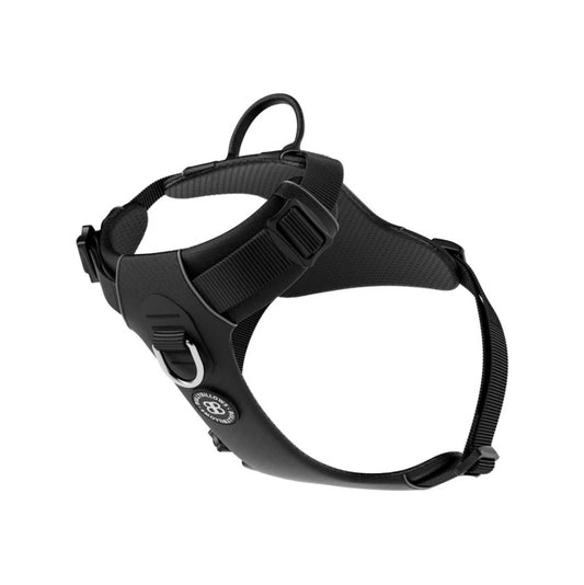 BullyBillows Air Mesh Dog Harness - Anti-Pull, With Handle, Non Restrictive & Adjustable Black