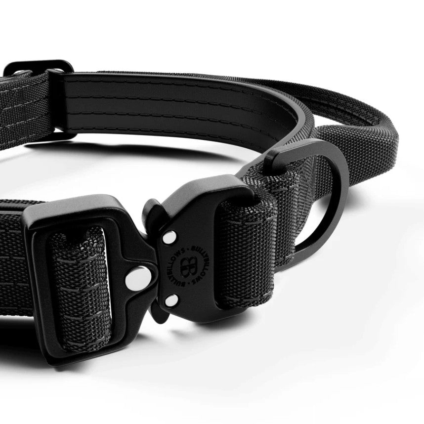 BullyBillows Lighter Combat Collar With Handle Rated Clip Black
