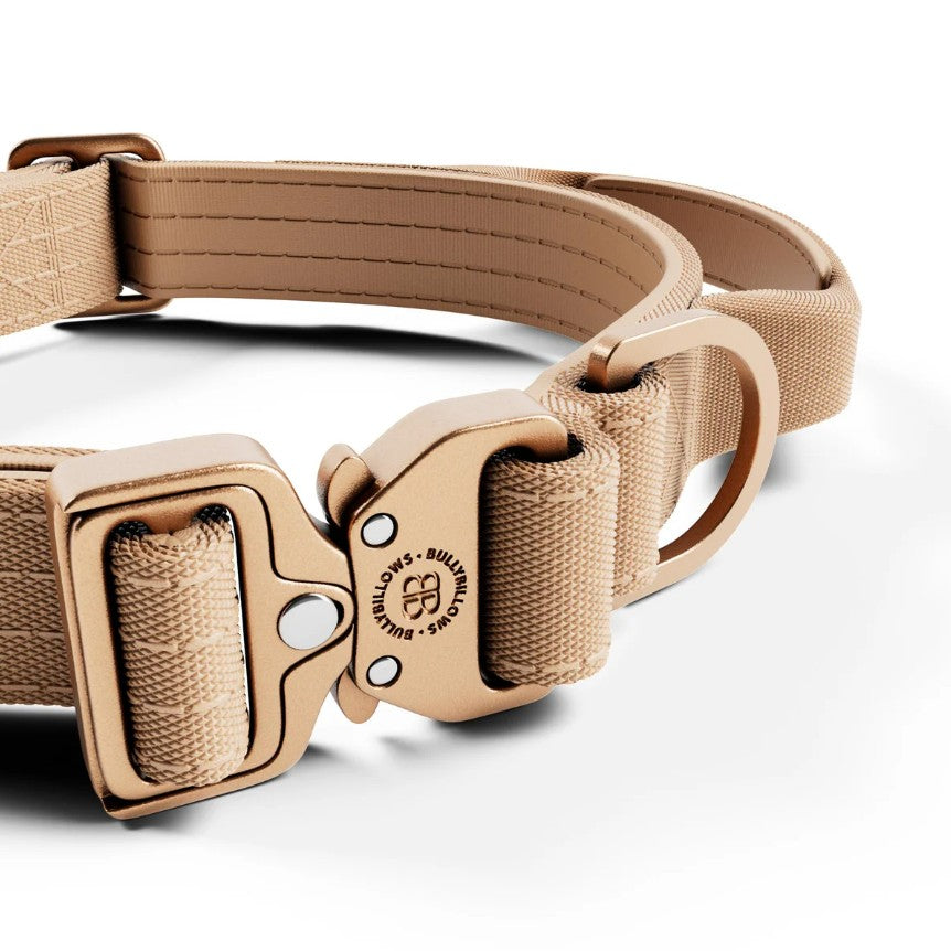 BullyBillows Lighter Combat Collar With Handle Rated Clip Tan x Tan