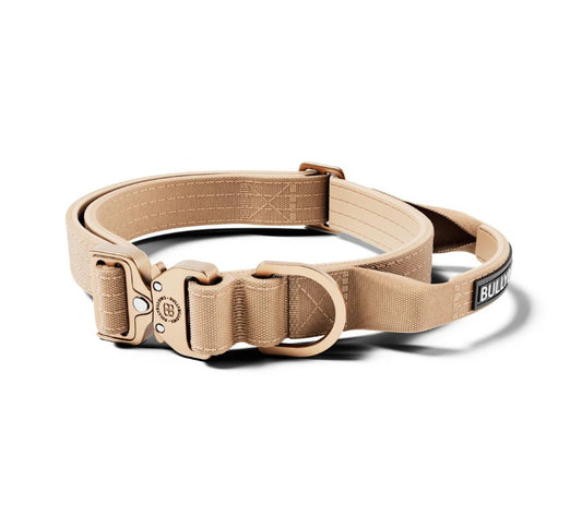 BullyBillows Lighter Combat Collar With Handle Rated Clip Tan x Tan