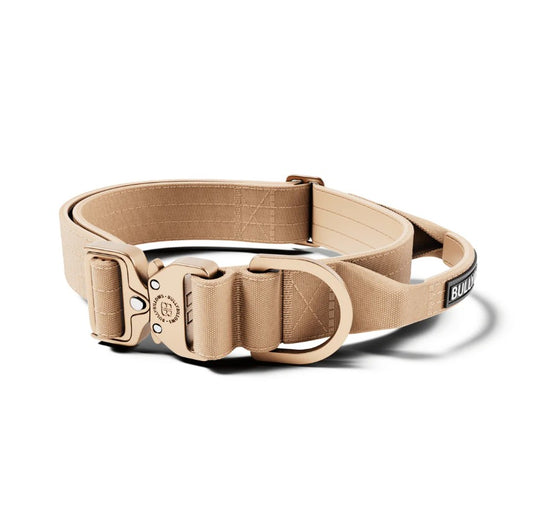 BullyBillows Lighter Combat Collar With Handle Rated Clip Tan x Tan