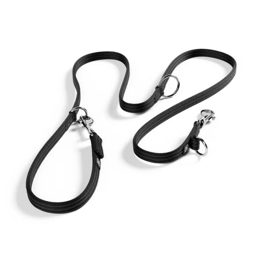 BullyBillows Double Ended Training 2 Metre Dog Lead Black