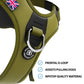 BullyBillows Anti Pull Hurricane Harness - With Handle - Olive Green