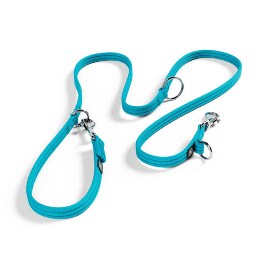 BullyBillows Double Ended Training 2 Metre Dog Lead Light Blue