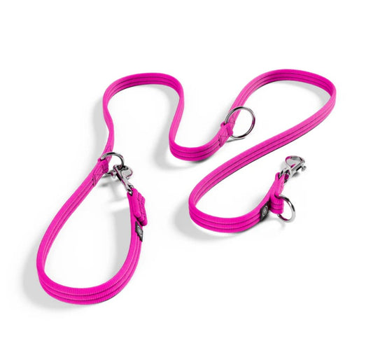 BullyBillows Double Ended Training 2 Metre Dog Lead Magenta Pink