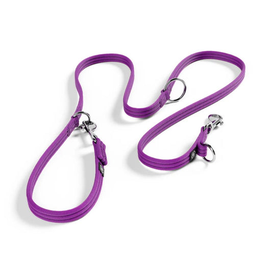 BullyBillows Double Ended Training 2 Metre Dog Lead Purple