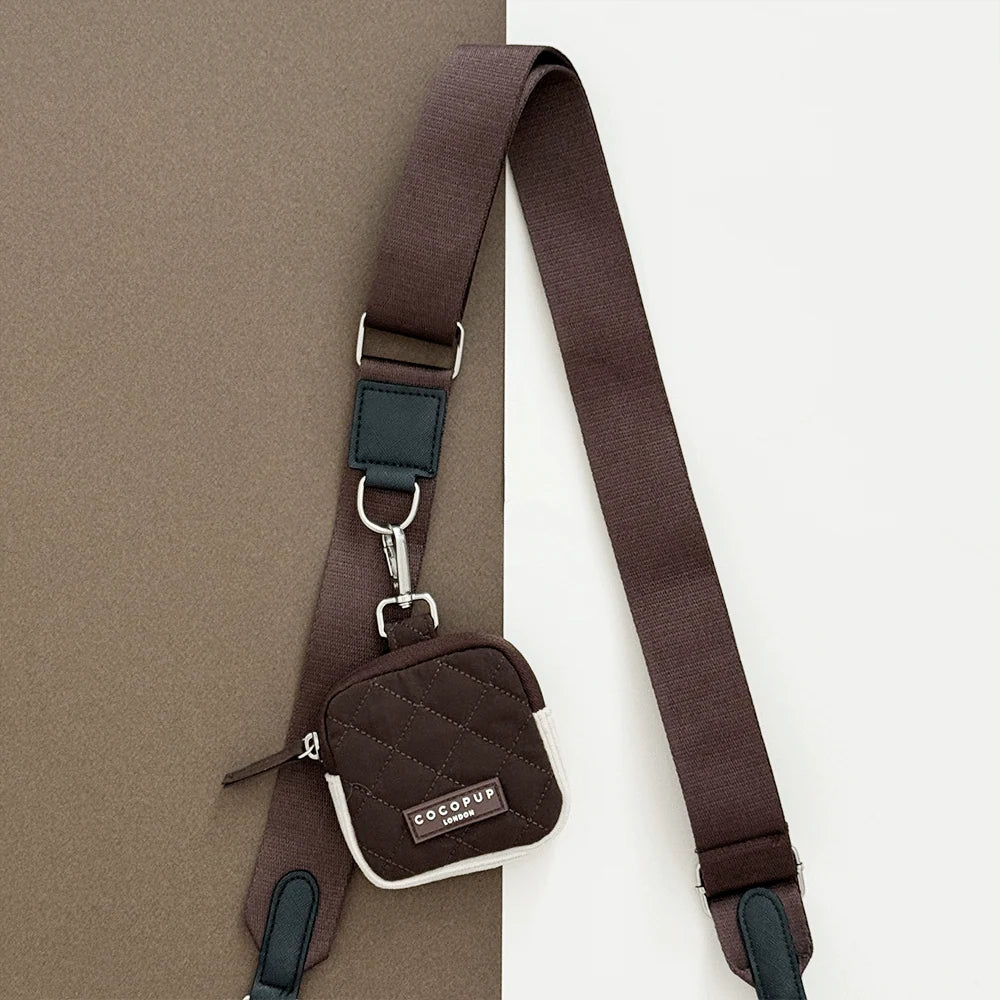 Cocopup London Dog Walking Bag Strap Burford Chocolate Brown
