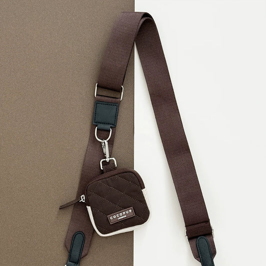 Cocopup London Dog Walking Bag Strap Burford Chocolate Brown