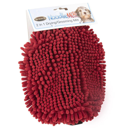 Scruffs Noodle Grooming Mitt Burgundy