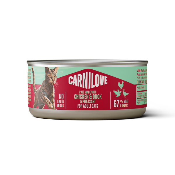 Carnilove Chicken, Duck & Pheasant Adult Can Pate Cat Food 100g