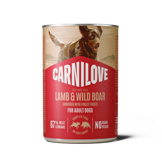 Carnilove Lamb & Wild Boar Wet Dog Food Can 400g