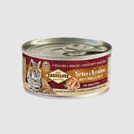 Carnilove Turkey and Reindeer Can Cat Food 100g