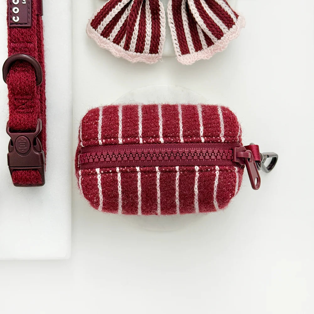 Cocopup Knitted Cherry Bakewell Poo Bag Holder