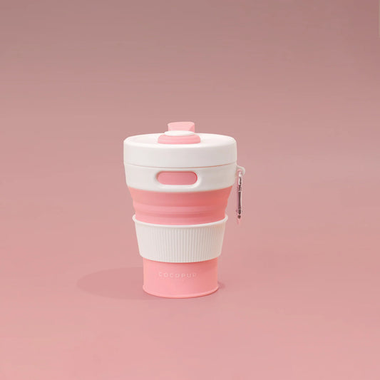 Cocopup London Collapsible Travel Coffee Cup Pink