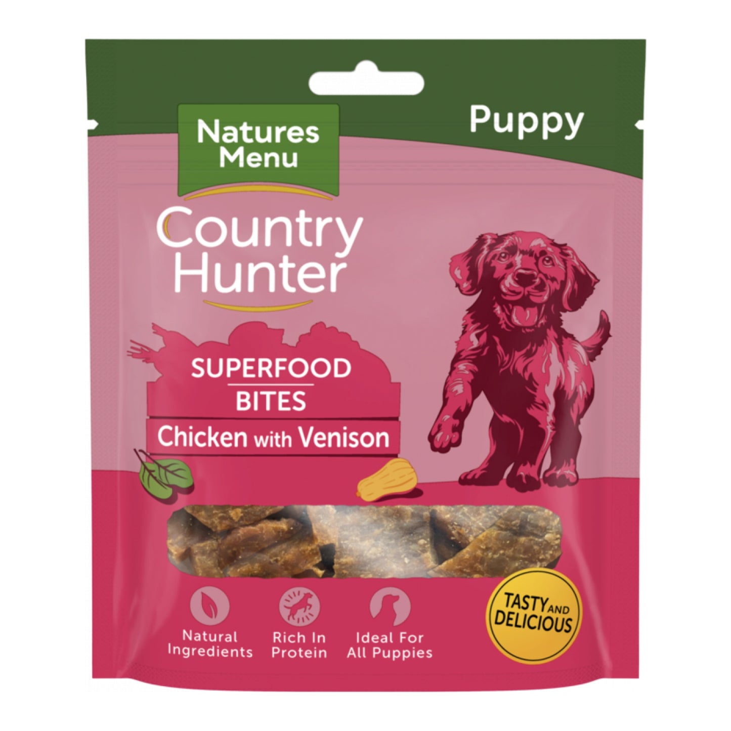 Country Hunter Chicken with Venison Superfood Puppy Treat Bites 70g