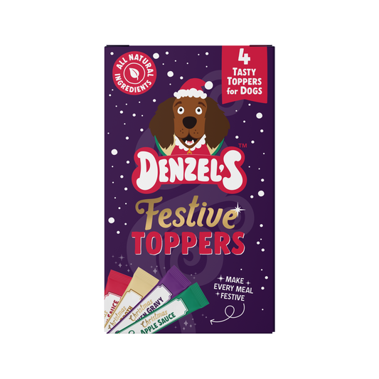Denzel's Christmas Festive Toppers for Dogs 4 x 15g Pack