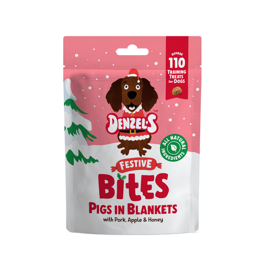 Denzel's Christmas Pigs in Blankets Bites Dog Treats 100g