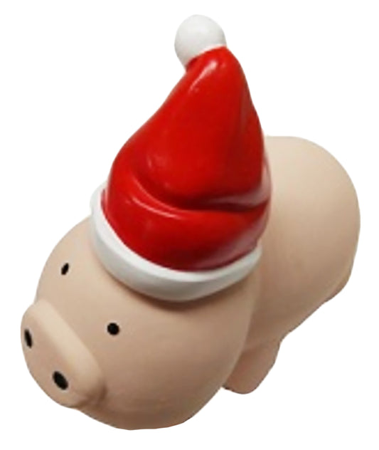 Dog Life Christmas Pete the Pig Squeaky Latex Dog Toy