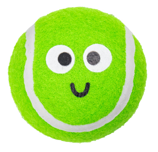 Dog Life Christmas Smiley Sprout Tennis Ball for Dogs 3 Pack