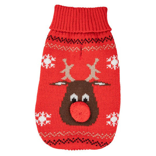 Dog Life Christmas Rudolf Bobble Nose Cosy Fit Jumper