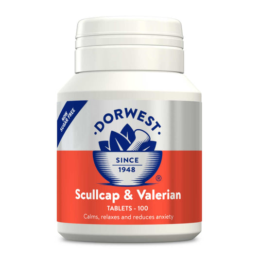 Dorwest Calming Scullcap & Valerian Tablets For Dogs And Cats
