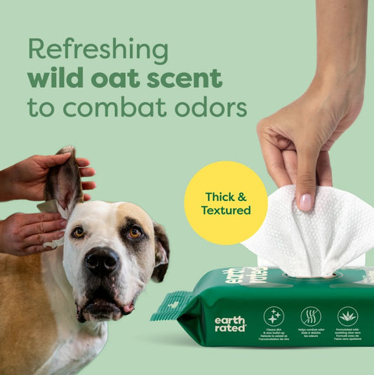 Earth Rated Wild Oat Scent Ear Wipes 60 Wipes