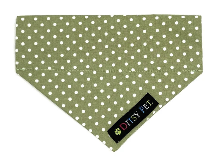 Ditsy Pet Evergreen Bandana Medium