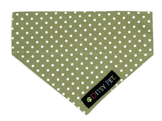 Ditsy Pet Evergreen Bandana Medium