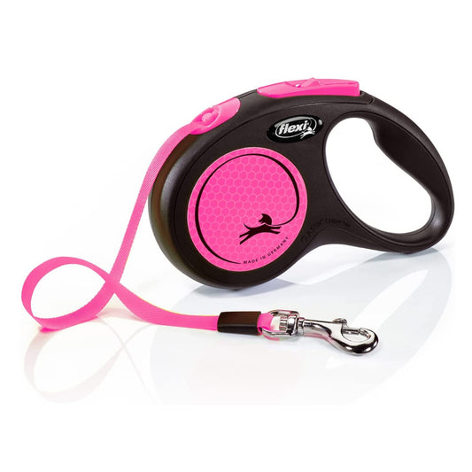 Flexi Neon 5M Retractable Lead Pink