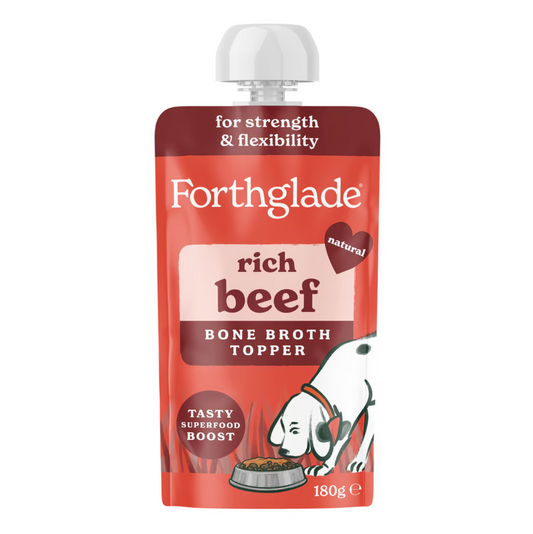 Forthglade Succulent Beef Bone Broth Topper for Dogs 180g
