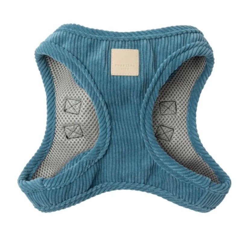 Fuzzyard Life Corduroy Step In Dog Harness French Blue