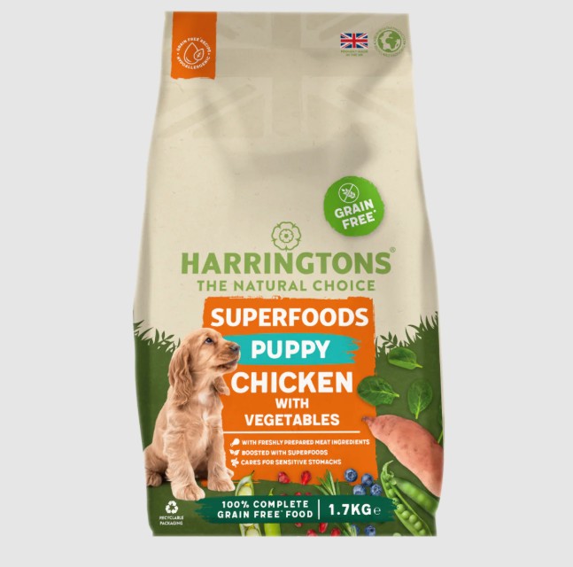 Harringtons Superfoods Grain Free Dry Puppy Dog Food Chicken & Vegetables