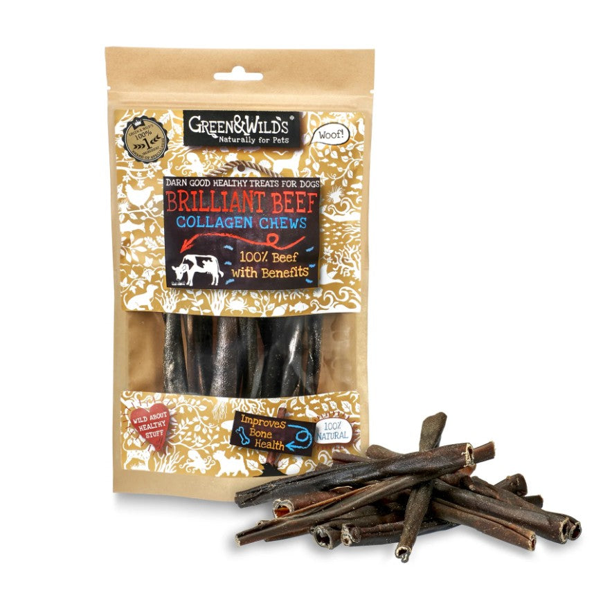Green & Wild's Brilliant Beef Collagen Chews Dog Treat 100g