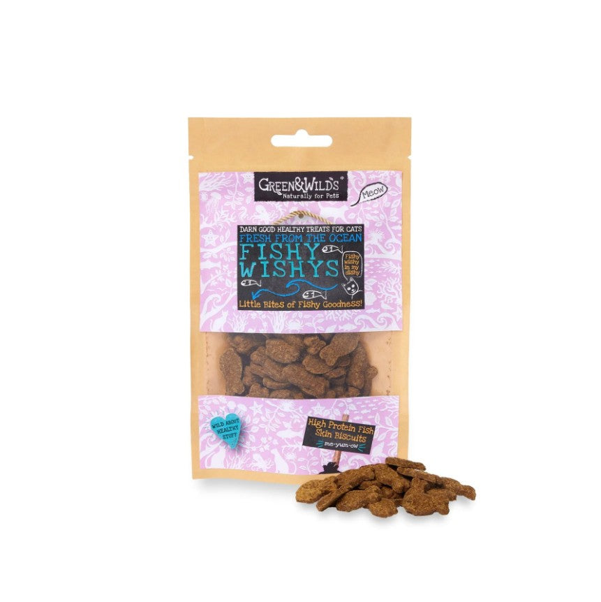 Green & Wild's Fishy Wishys Cat Treats 50g
