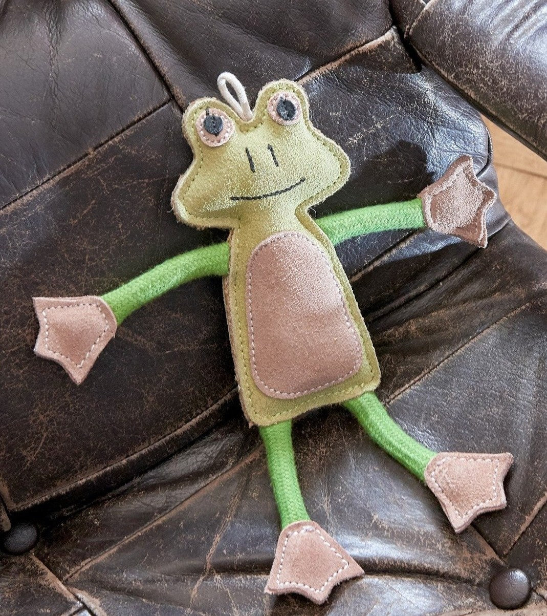 Green & Wild's Francois Le Frog Eco Dog Toy