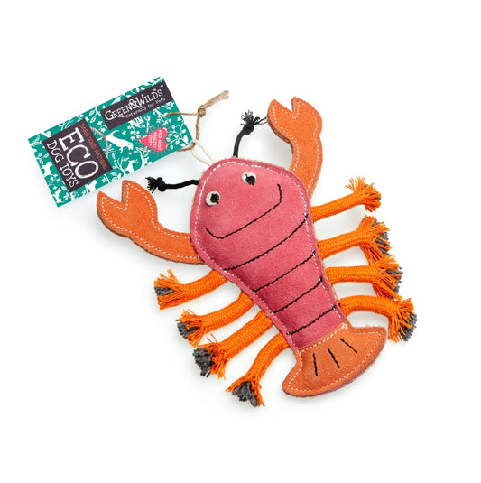 Green & Wild's Larry the Lobster Eco Dog Toy