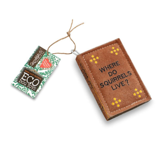 Green and Wild's Where Do Squirrels Live? Eco Dog Toy