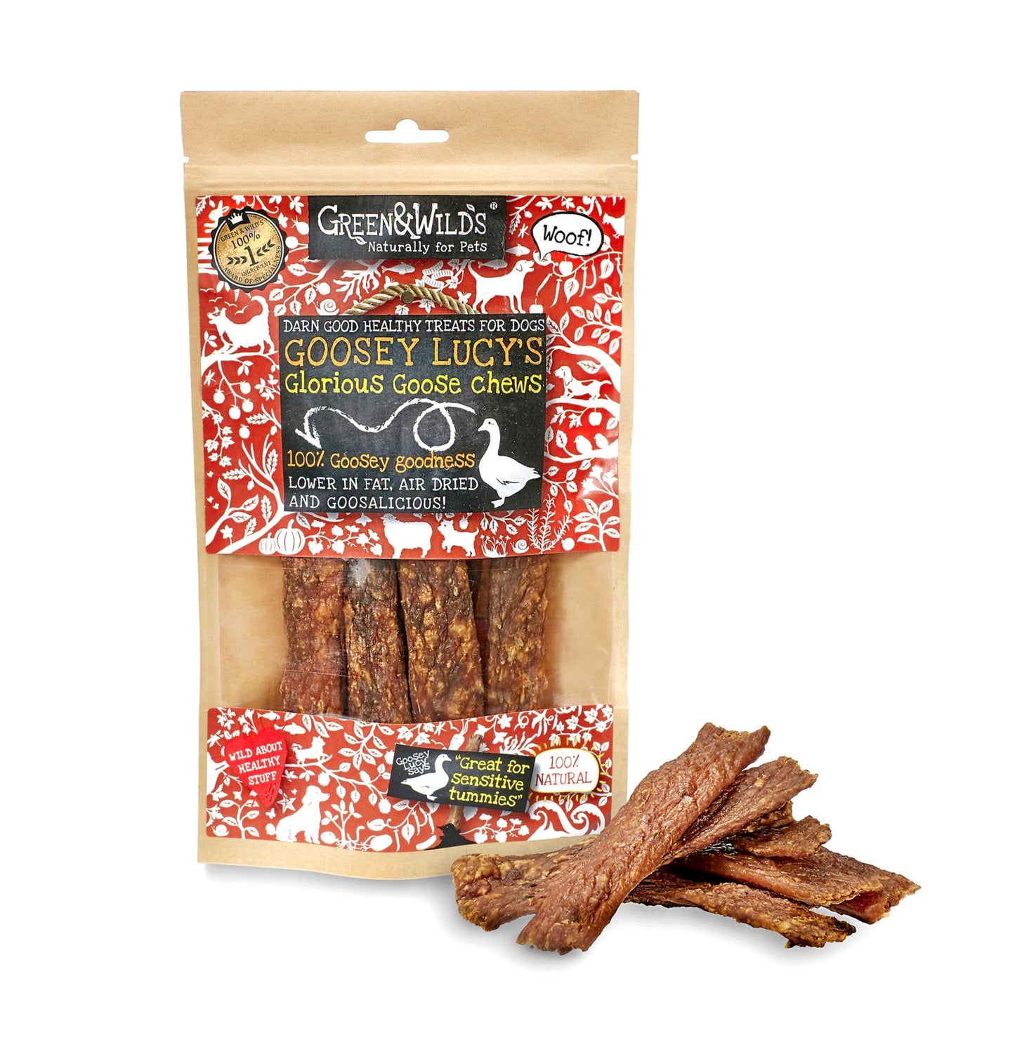 Green & Wild's Goosey Lucy's Goose Chews 100g