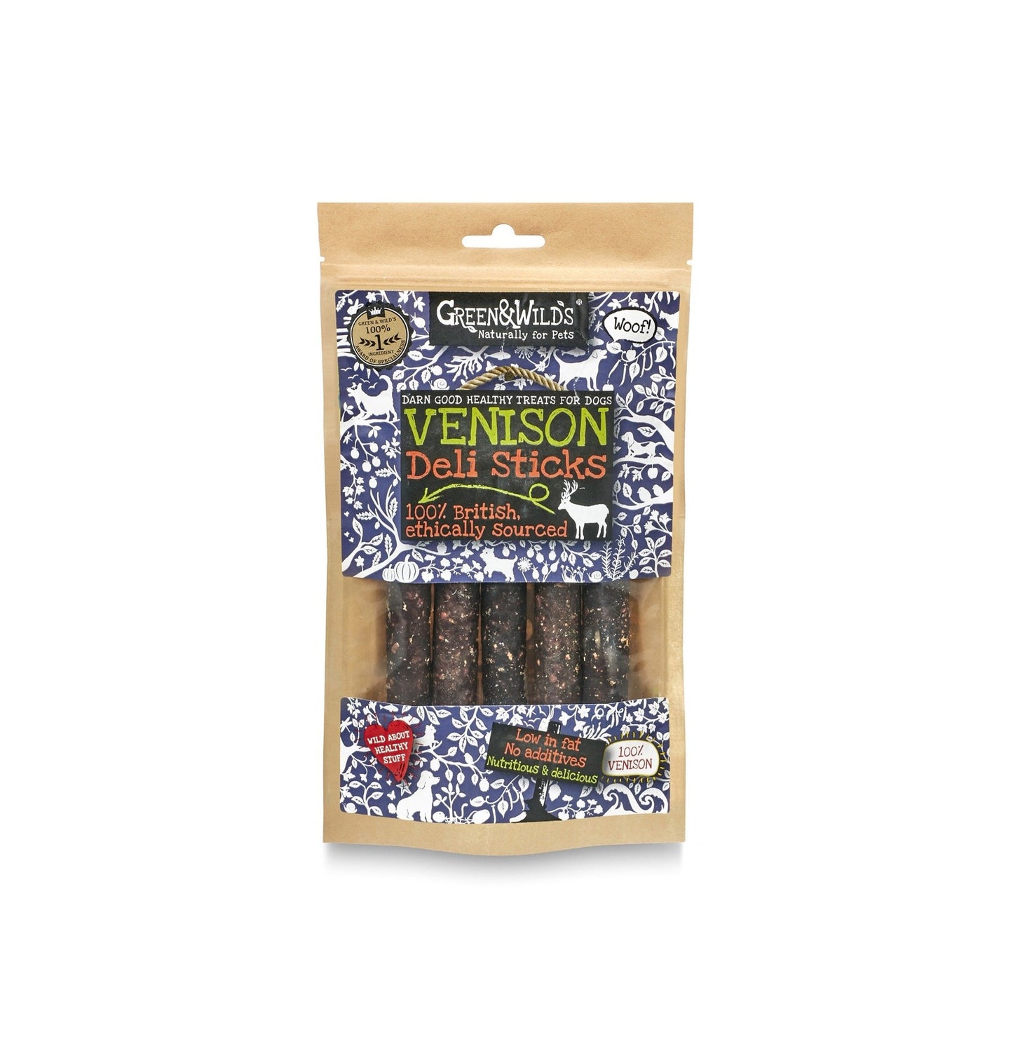 Green & Wild's Venison Sticks 75g