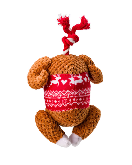 House of Paws Christmas Turkey Rope Toy