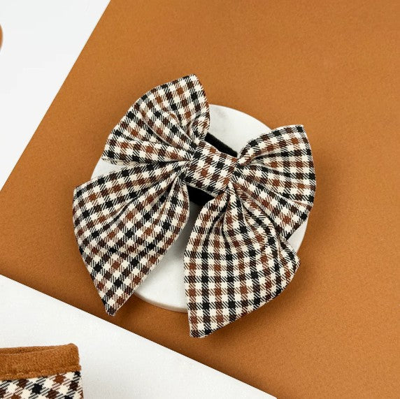 Cocopup London Heritage Check Sailor Dog Bow Tie