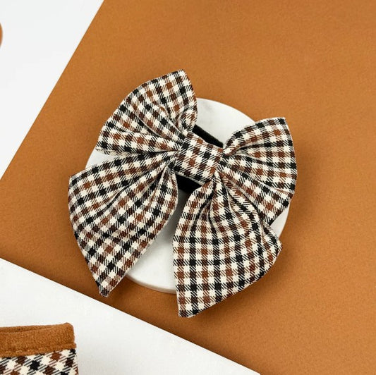 Cocopup London Heritage Check Sailor Dog Bow Tie